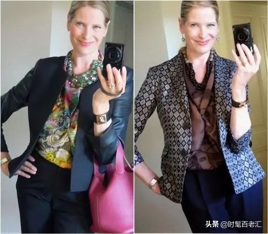 大妈丝巾多种穿法,老年人系丝巾最时尚好看