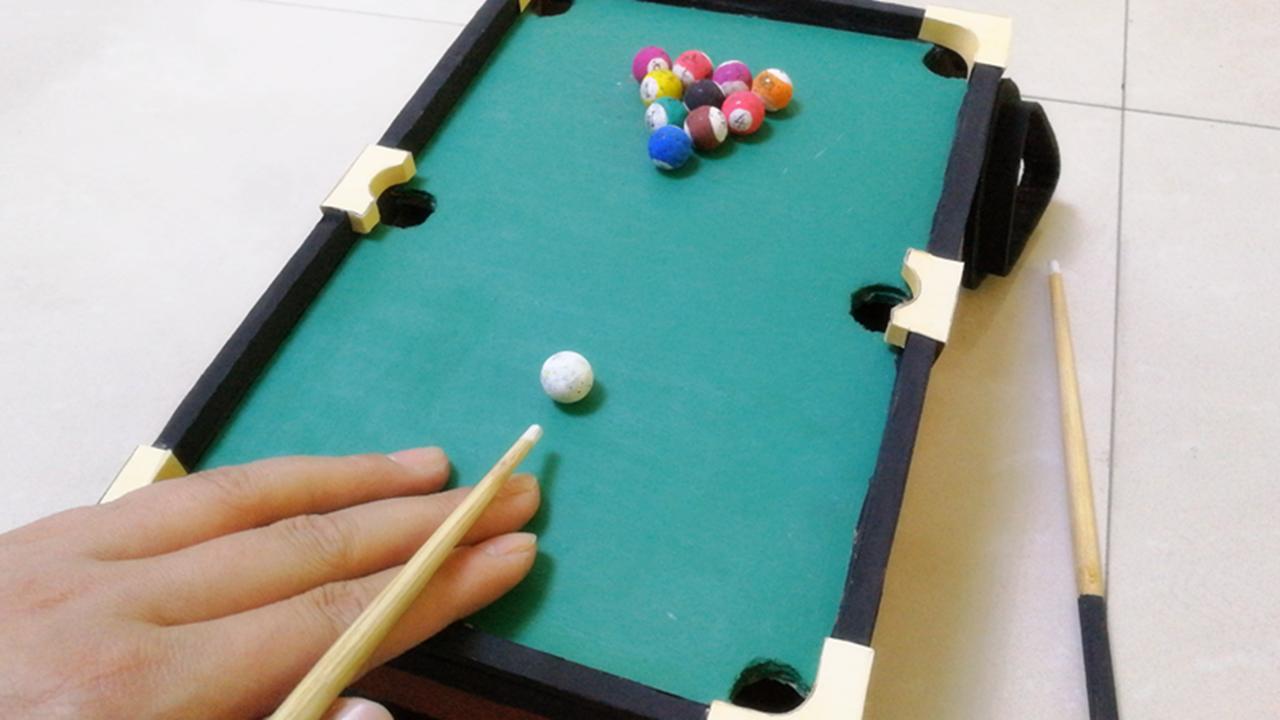 手工自制台球练习桌,手工打造一台台球桌