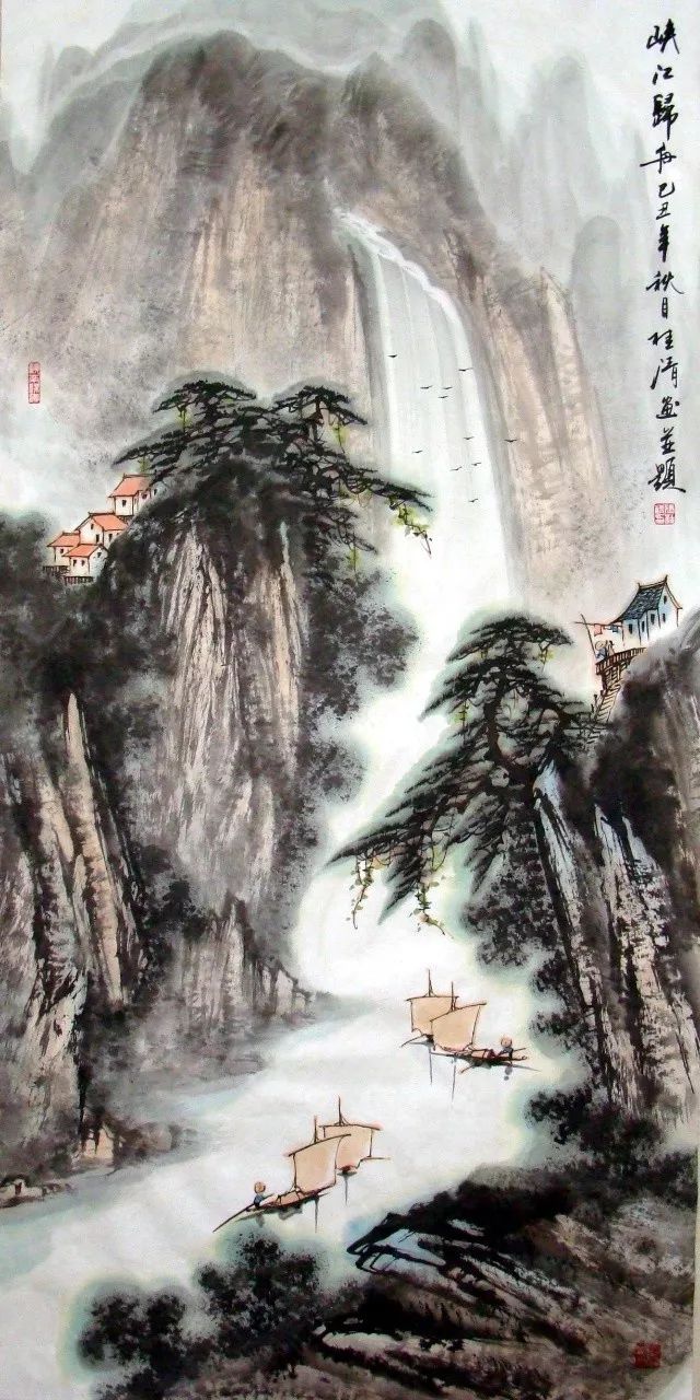 陈良宗山水画作品欣赏,陈家振山水画作品欣赏