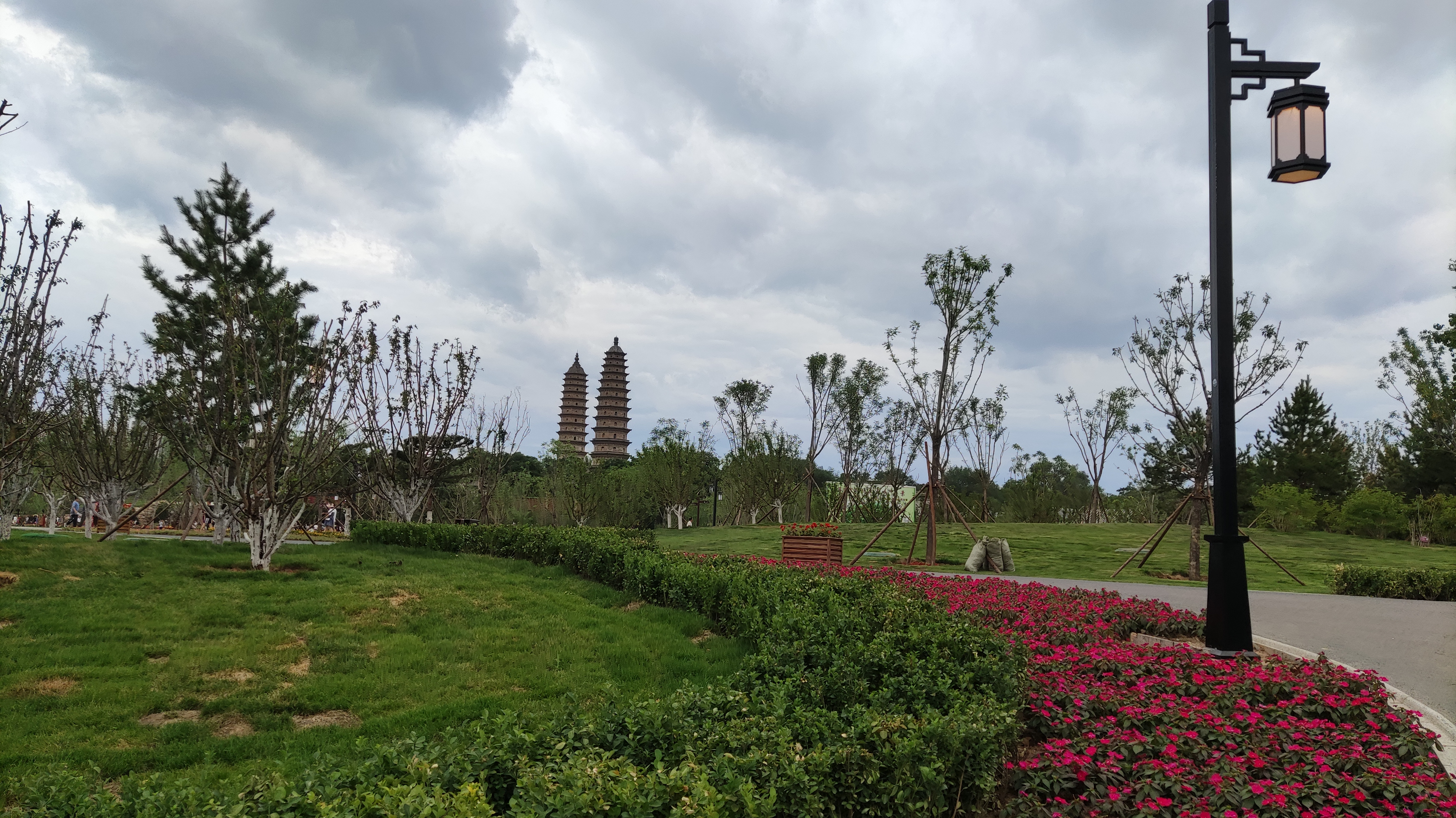 太原双塔公园游览图,太原双塔附近玩的地方