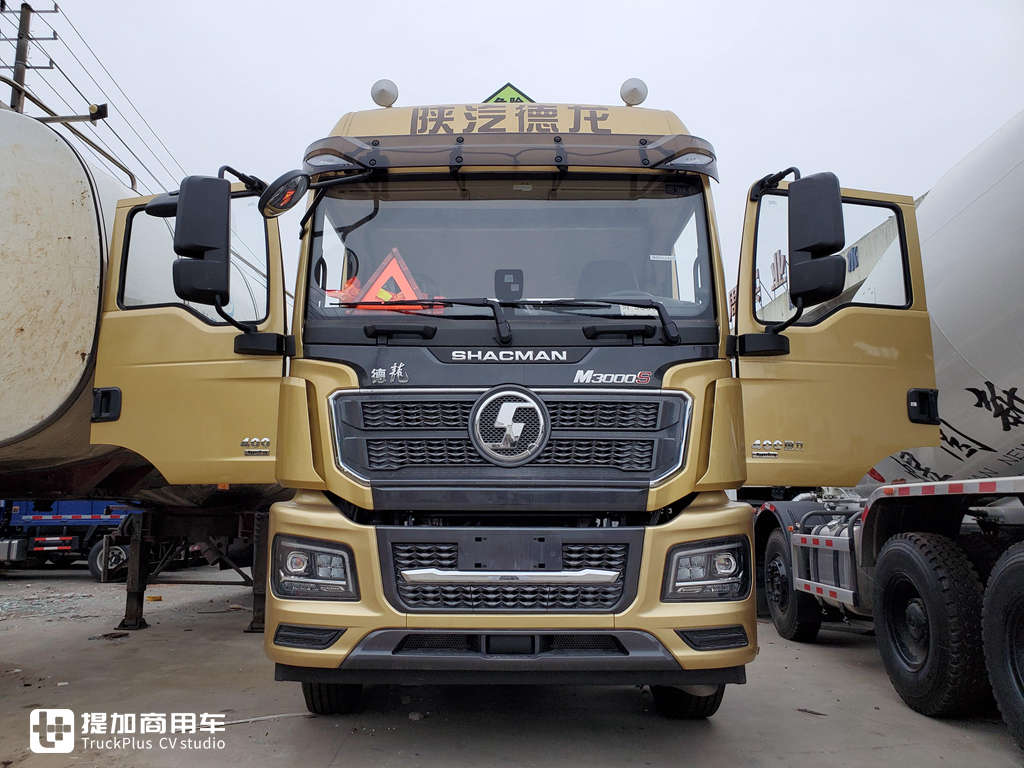 德龙新m3000矮顶牵引车感受,前脸加长改装