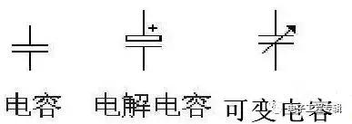电解电容正负符号识别,电容的电路符号