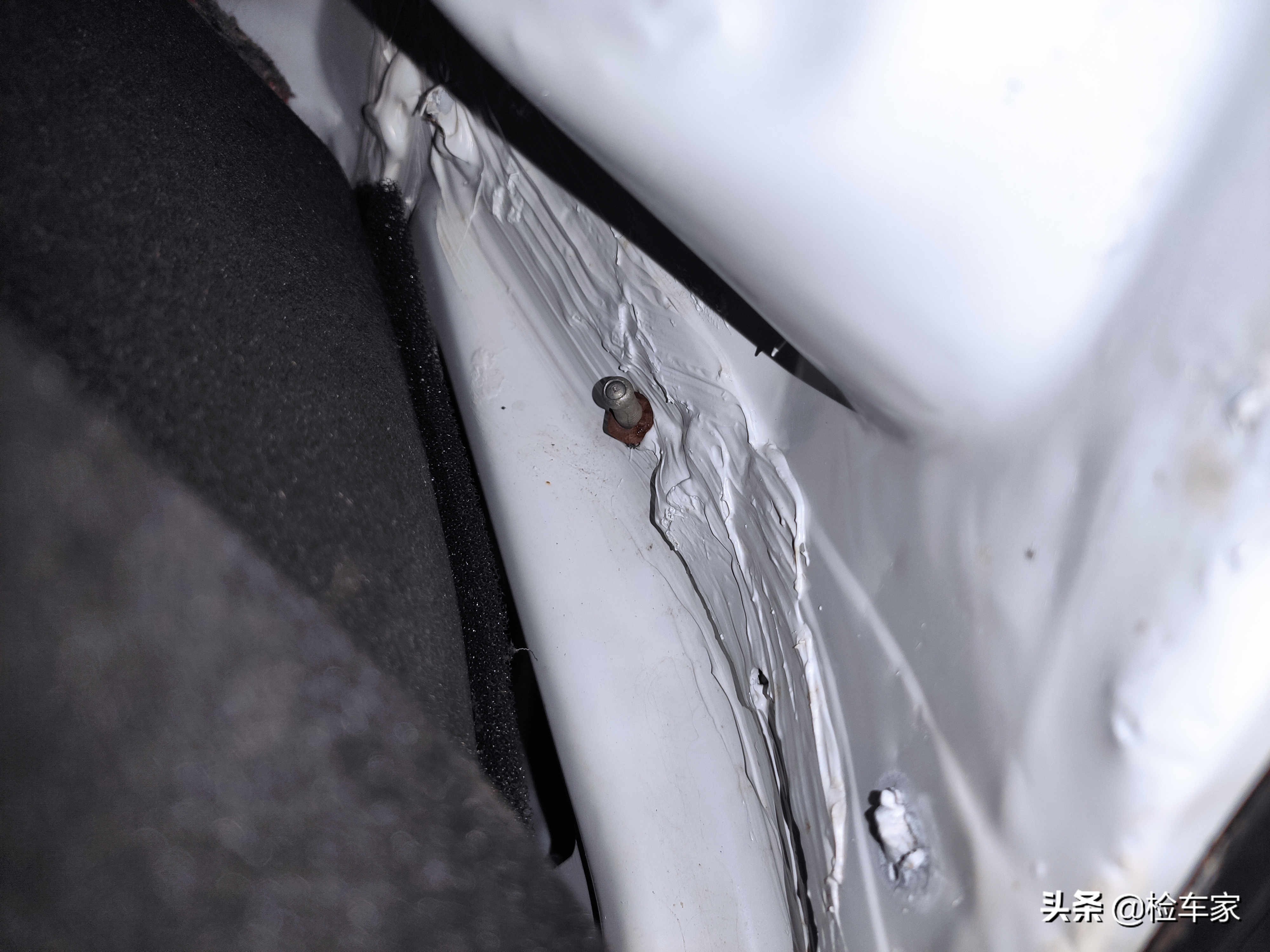 东北客户异地委托检测别克英朗，车尾焊接不敢买，客户：怕冻掉了