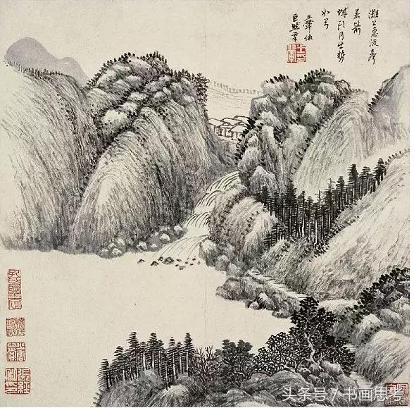 清王翚的山水画,王翚仿古山水册高清图