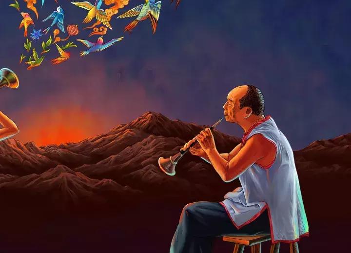 小央美水墨画作品欣赏,小央美人物画