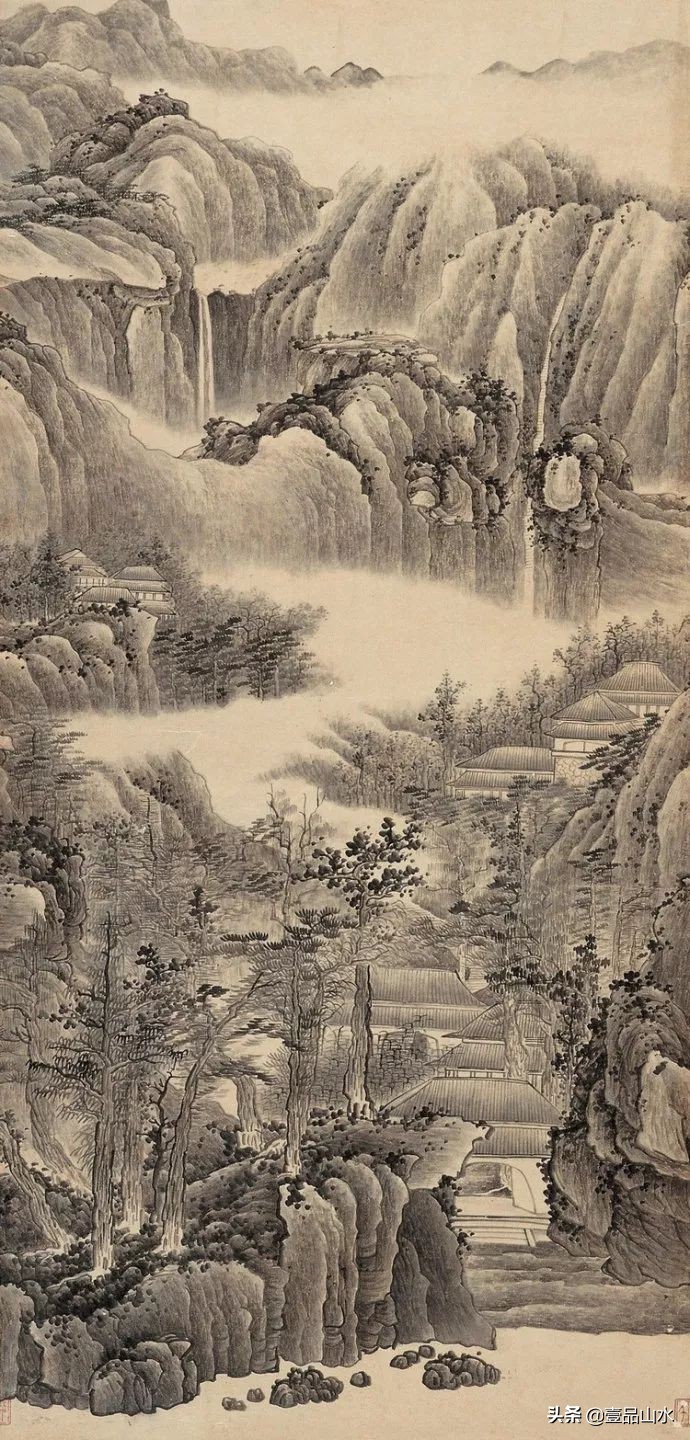 最真实的国画山水画,当代国画山水中的点景人物