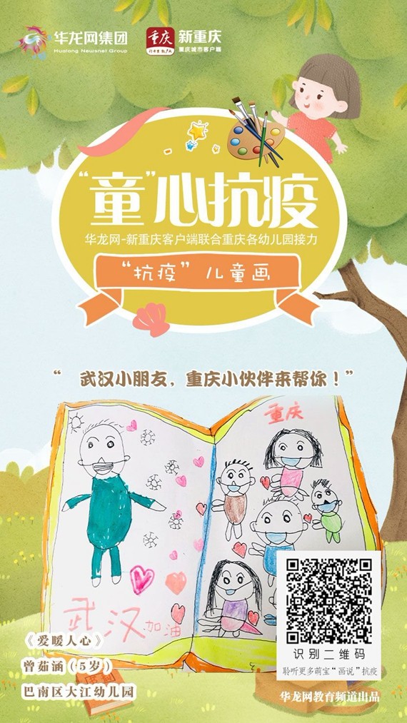 抗疫主题画幼儿园简单,童心童力共抗疫情绘画主题