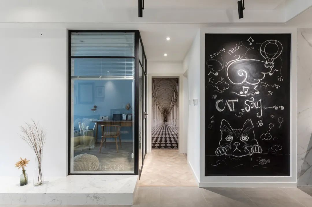 75平小户型客厅装修现代简约风,套内70平现代轻奢风格