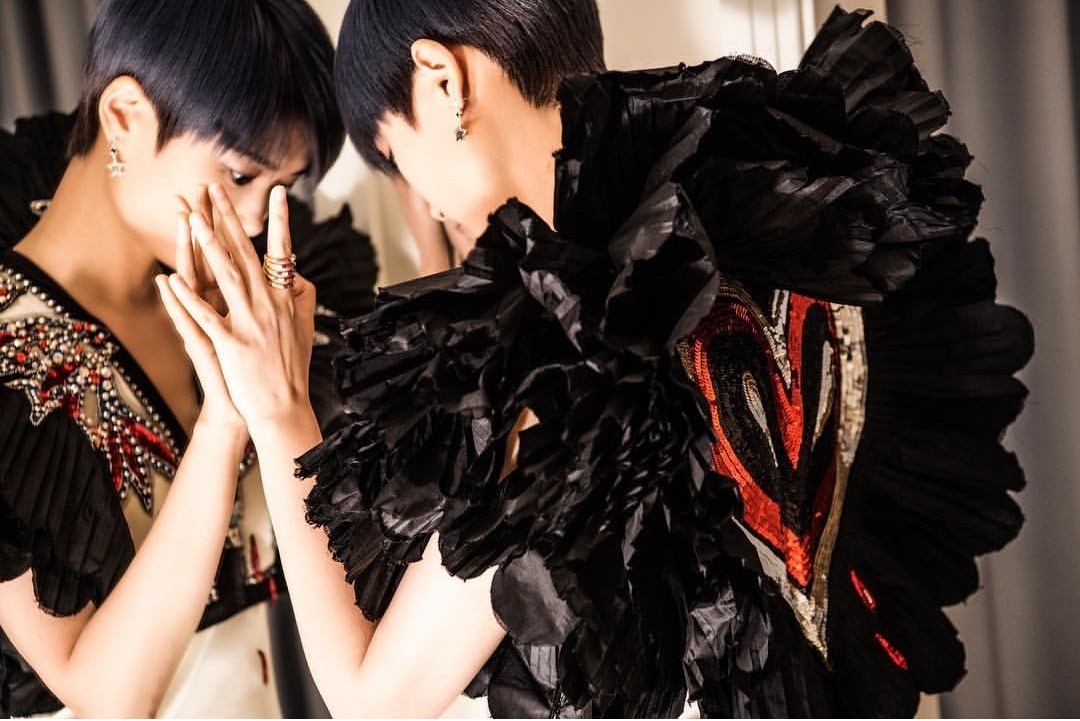 李宇春获时尚独宠,李宇春戛纳红毯gucci