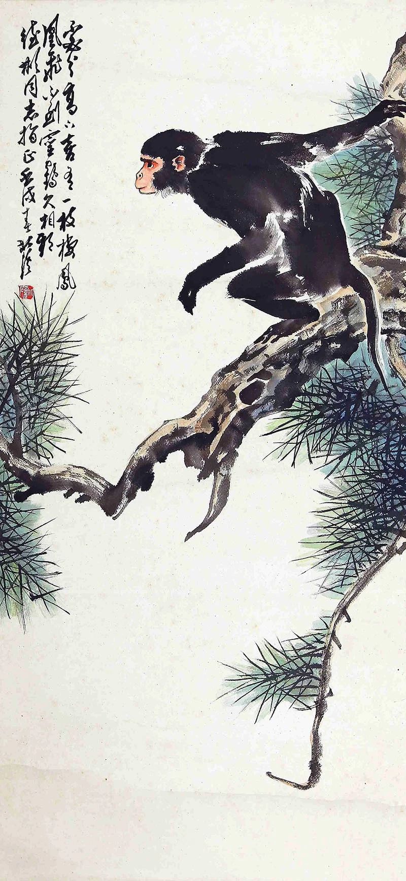 他画的猴子带有人情味,人们送他一个外号“蜀中美猴王”