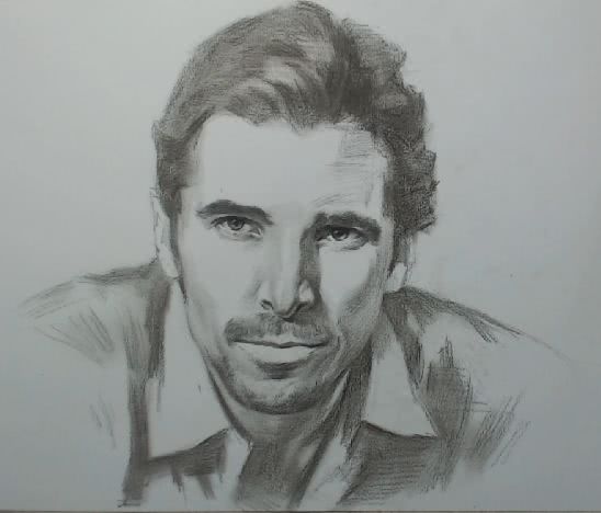 名师人物素描头像——蝙蝠侠克里斯蒂安·贝尔