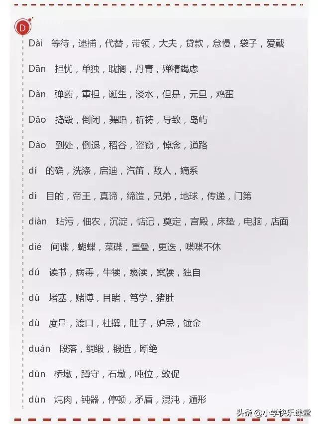 同音字大全及拼音,小学生常见同音字
