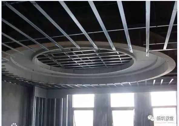 轻钢龙骨石膏板造型吊顶施工视频,石膏板天花吊顶施工全过程