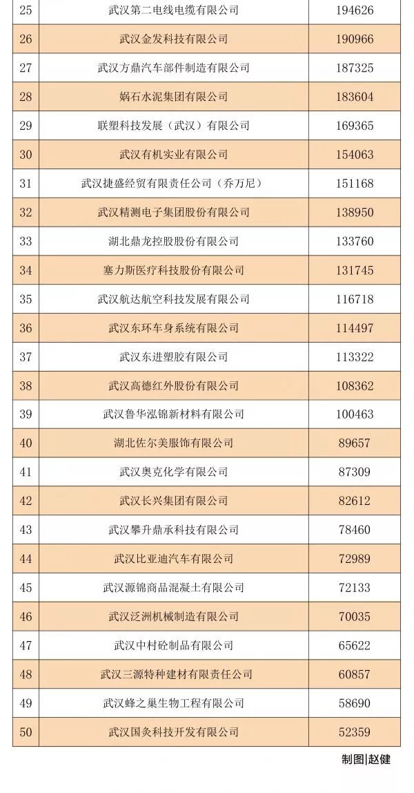 武汉十大赚钱行业,湖北十大最赚钱的公司