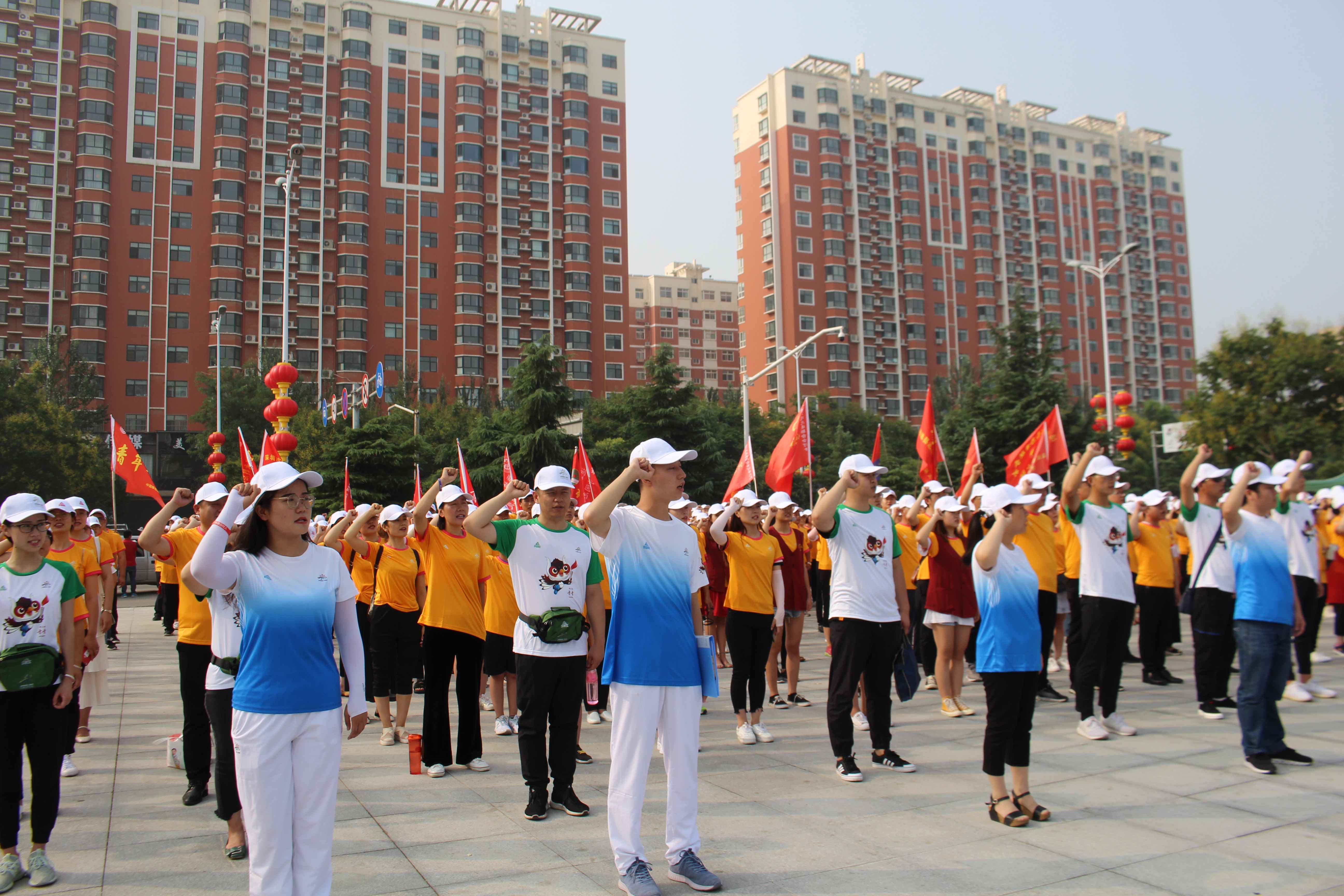 运城二青会开幕式,二青会火炬传递运城
