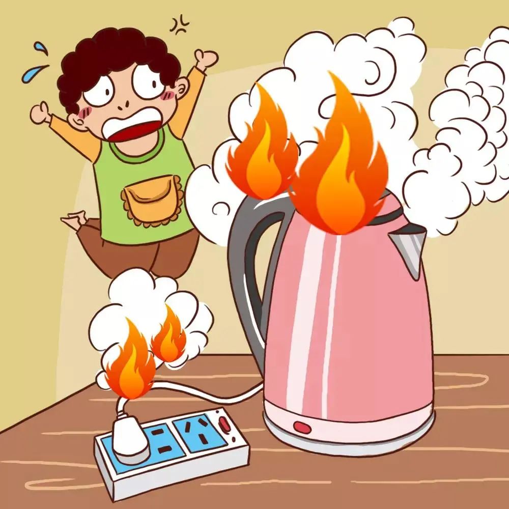 佛山一居民电热水壶短路,电水壶空烧短路引起火灾