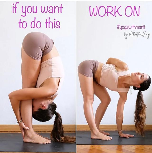 瑜伽站立前屈如何纠正弓背,前屈瑜伽每天必练8个动作