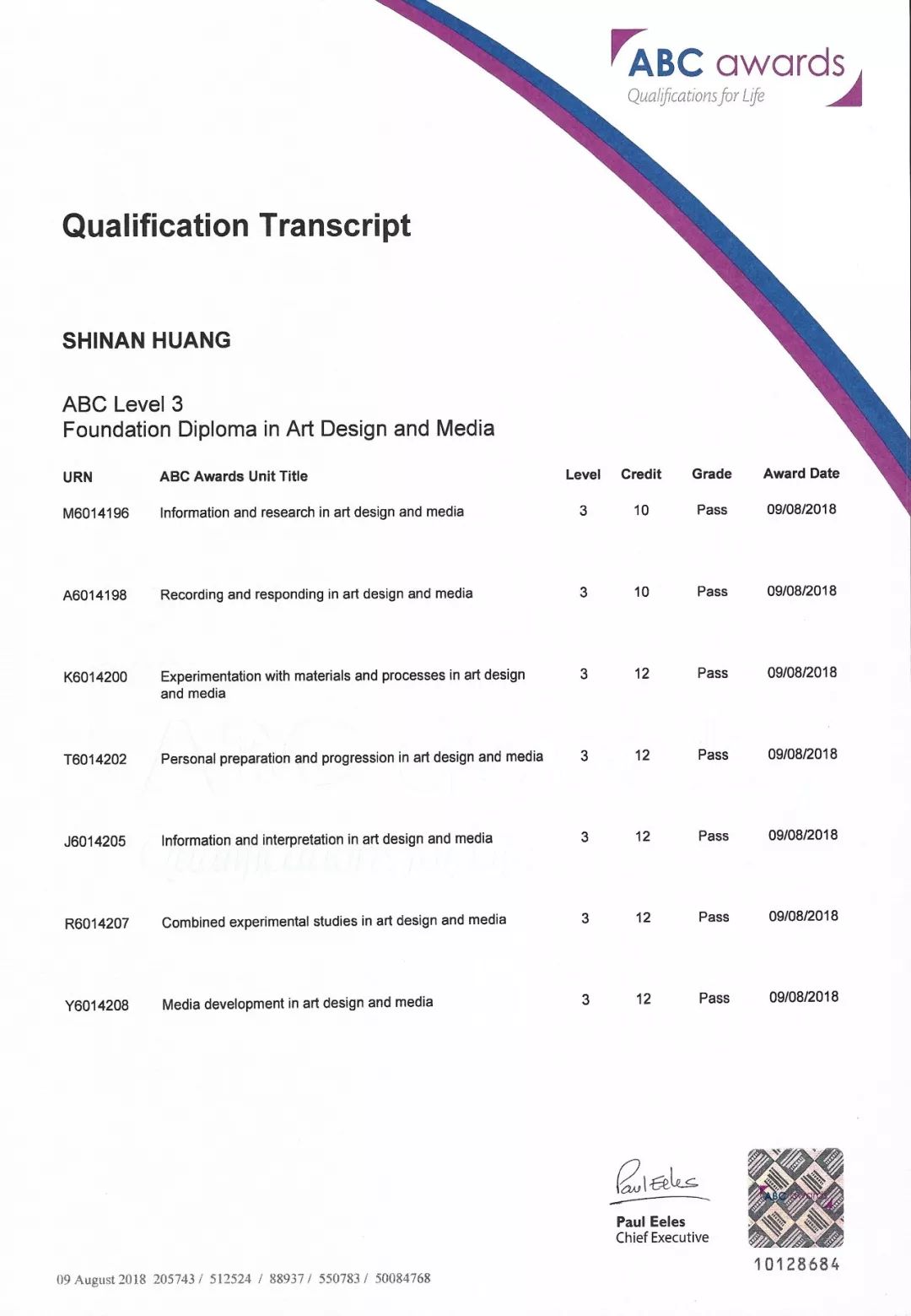 第三等级预科文凭：艺术，设计与媒体,在线