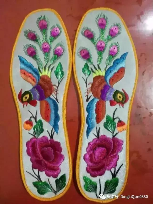 鞋垫手工刺绣最好看复杂的图案,刺绣作品展示简单