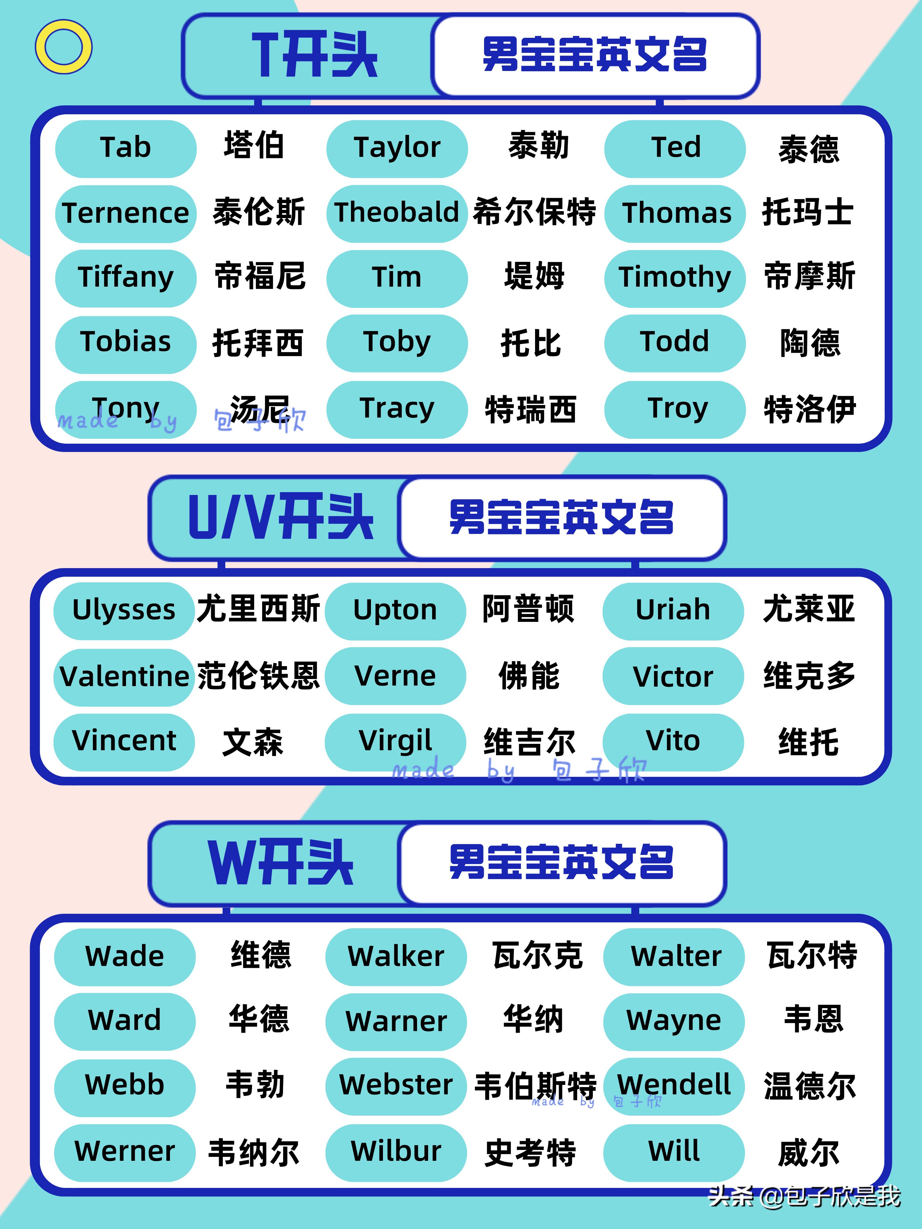 nuyoah英文名字的寓意,男孩英文名字简单好听又有寓意