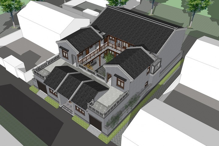 20套最全中式四合院大全,最经典的中式两层四合院