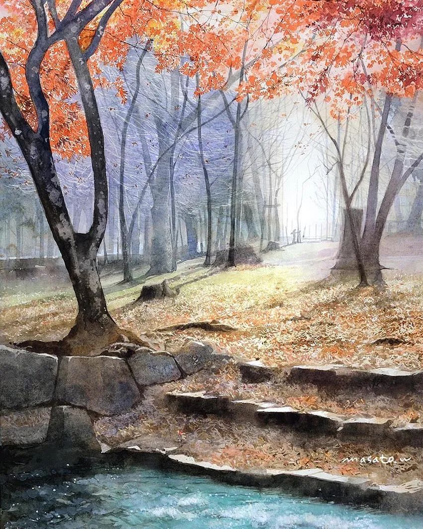 水彩大师笔下的花卉,简单唯美的水彩花卉