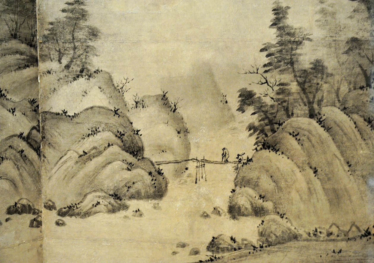 日本画家浮世绘一帆风顺风景画,日本画家张大千