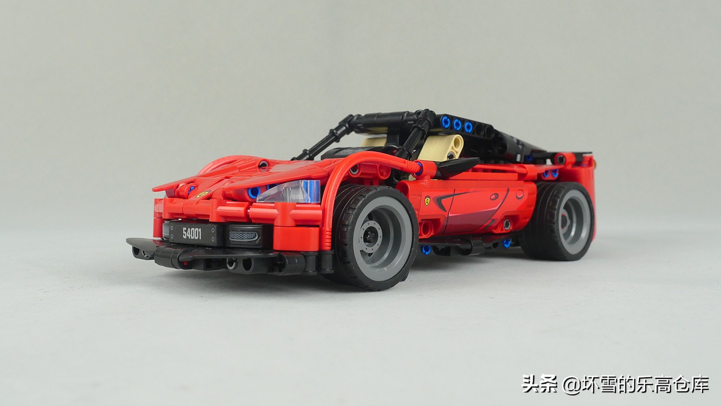 启蒙积木暗影跑车,可以漂移的积木跑车测评