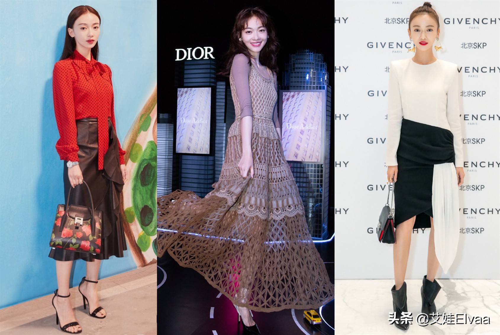 吴谨言半扎丸子头,吴谨言丸子头高领衫出席活动