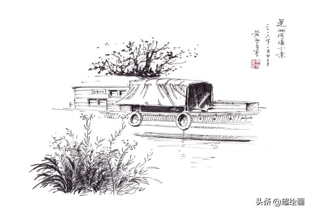 十大顶级钢笔画速写,钢笔速写100幅图片