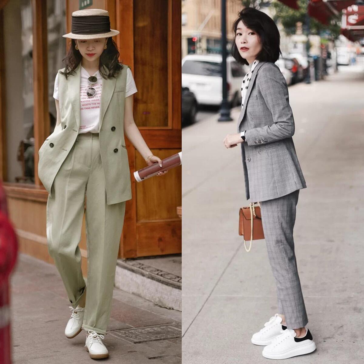 小白鞋正确穿法视频,春天小白鞋搭配什么裤子和衣服