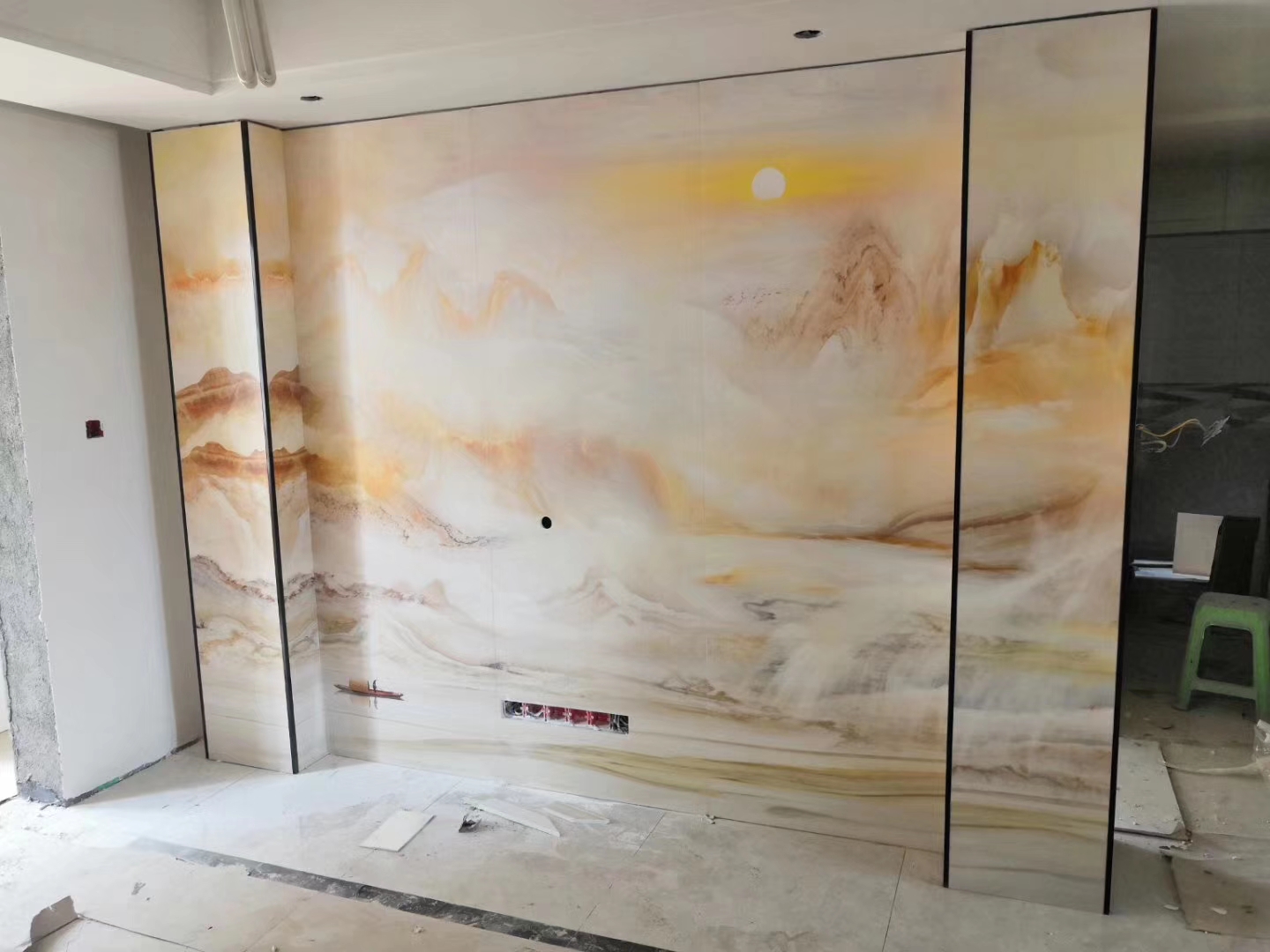 瓷砖和石材背景墙区别,瓷砖背景墙一般怎样装饰