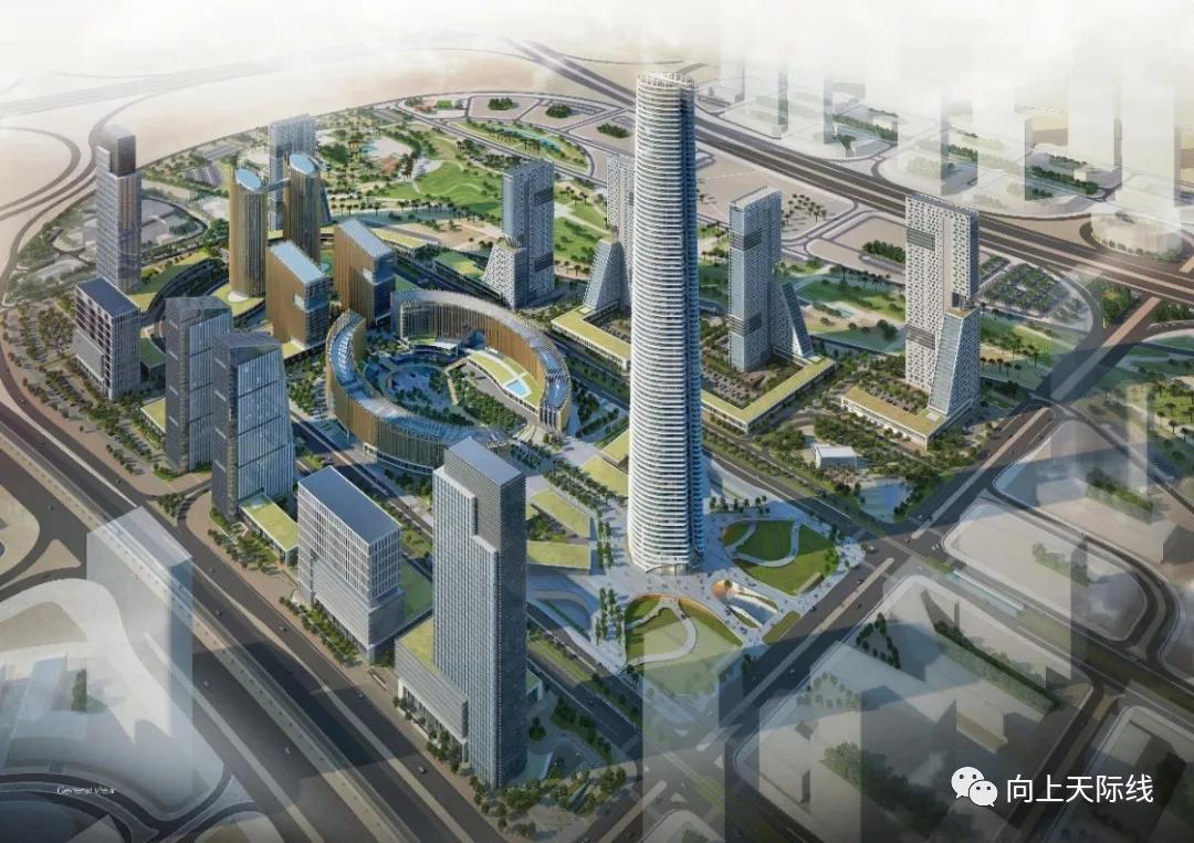 埃及开罗cbd项目标志塔,埃及新首都cbd项目20栋建筑封顶