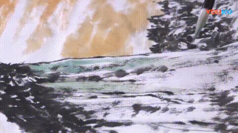 临摹山水画步骤曾刚教程,工笔山水画上色步骤视频