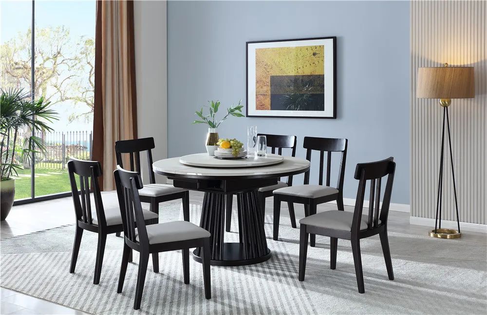 旋转伸缩餐桌岩板带电磁炉,可伸缩多功能电磁炉家用餐桌