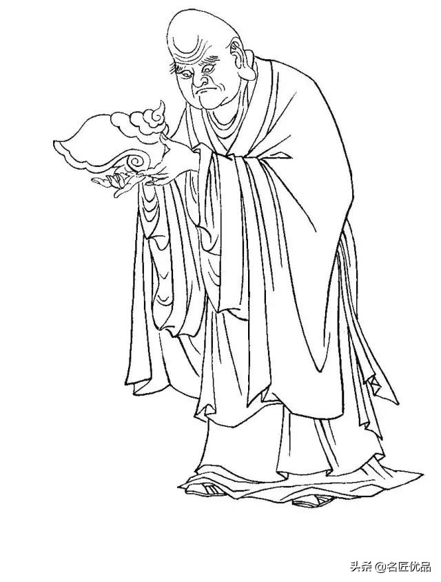 降龙罗汉白描图高清图片,十八罗汉白描图高清图片