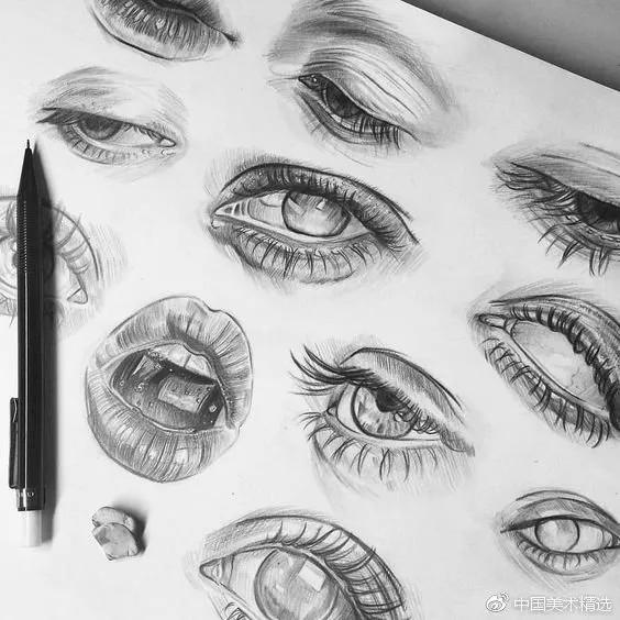 简笔画古风眼睛100种画法,古风眼睛100种画法简单