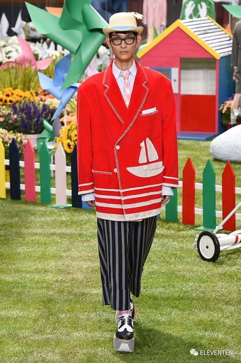 thombrowne2018男装,ThomBrowne2018春夏男装闭场造型