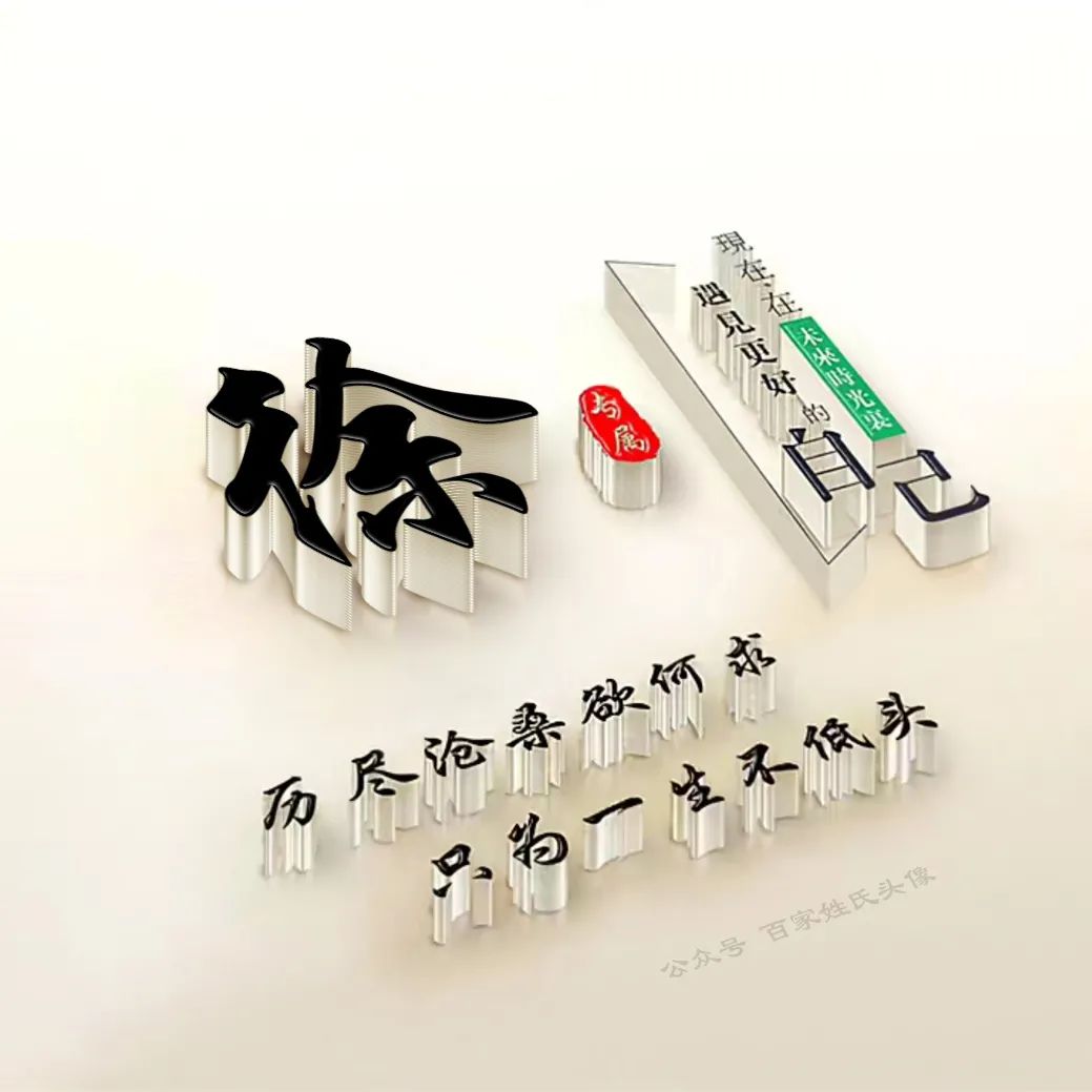 励志头像2023最新款姓氏,励志姓氏头像大全2023最新版的