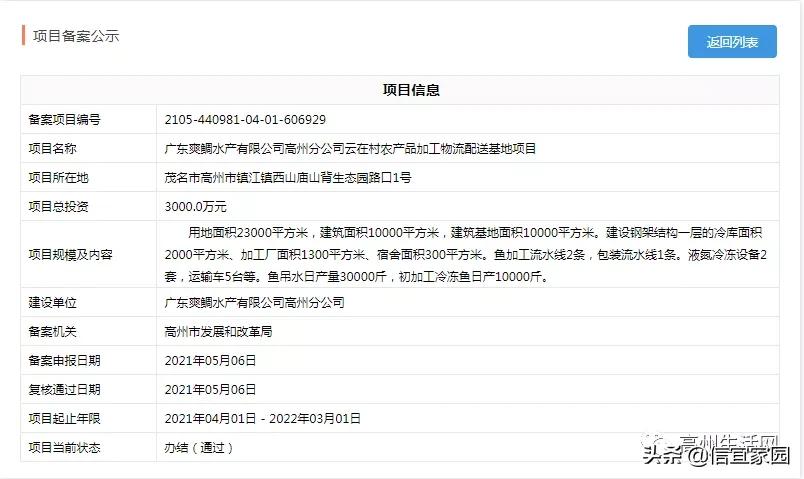 高州市最新投资项目有哪些,高州投资5亿建旅游区