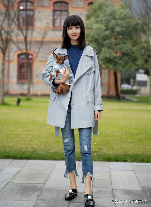 短风衣搭配烟管裤,风衣搭配烟管裤穿搭