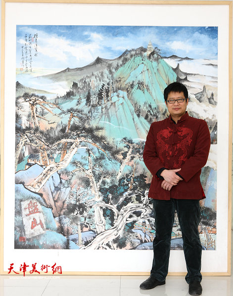 天津市青年山水画家闫勇,天津画家闫勇作品