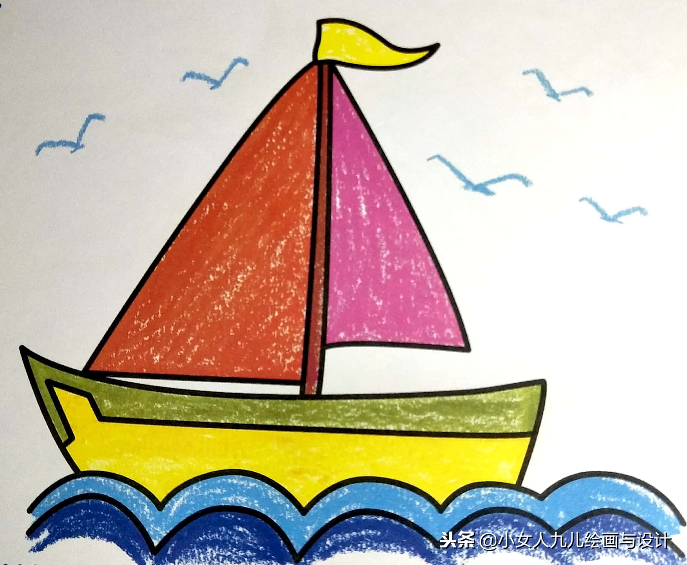 儿童简笔画彩色可爱步骤图文,超萌彩色简笔画手把手教孩子