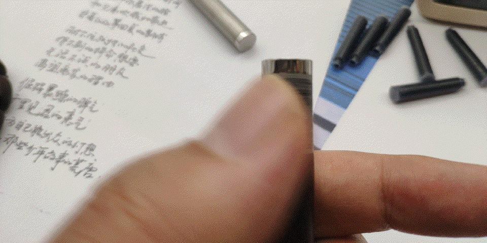 实木和现代的结合,笔下文创转轮钢笔体验