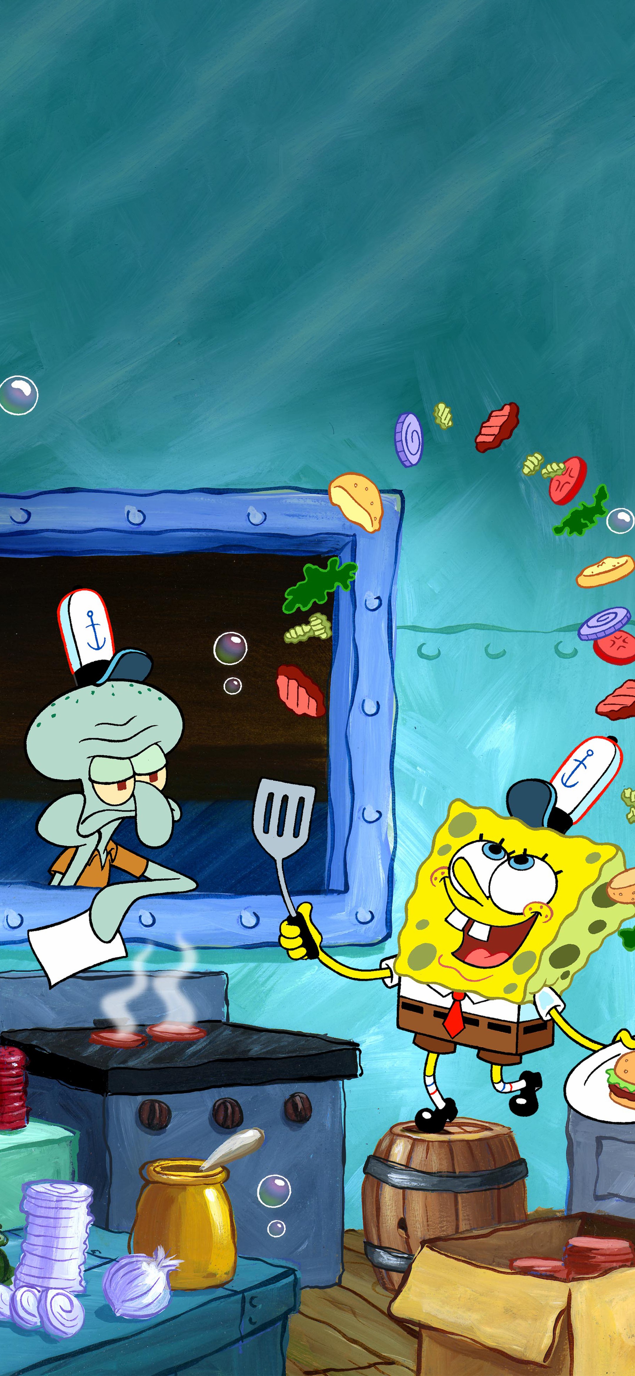 海绵宝宝ipad壁纸,海绵宝宝蜡笔小新壁纸