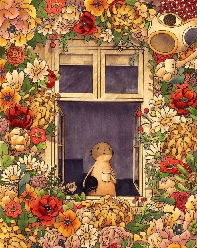 插画人物孤独唯美,插画师笔下的孤独