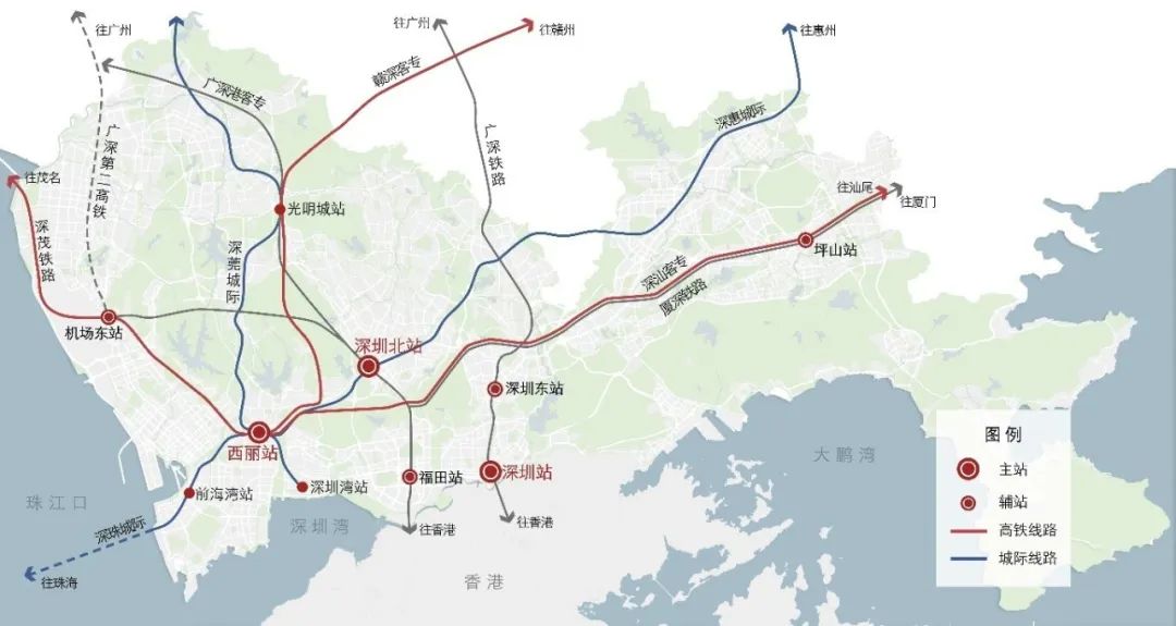 深圳北站西丽枢纽,深圳枢纽新建西丽站