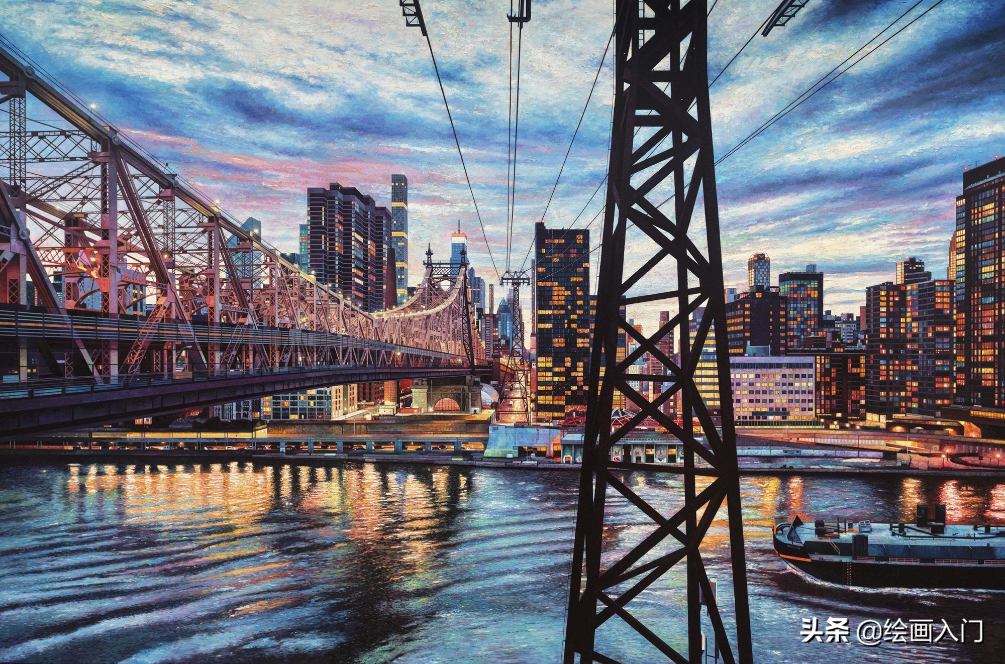 人肉相机艺术家，用最传统的方式绘制超写实风格城市风景，惊人