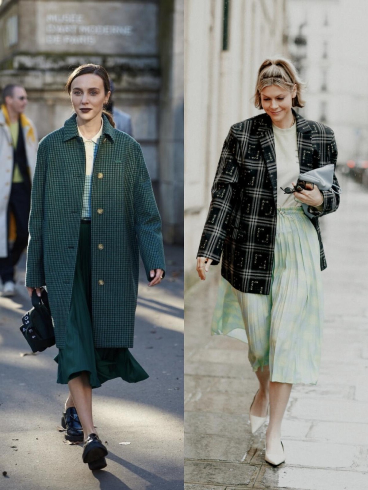 格子短外套怎么穿时尚洋气,休闲气质百搭款双面穿外套