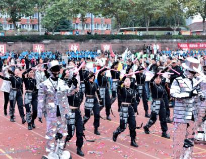学校超燃运动会献礼建党100周年,师一锦江校区团体操